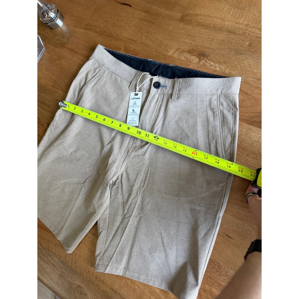 Mens Khaki Performance Shorts Stretch Wicking Size 30 Tan Golf Hiking AirDynamo - Picture 7 of 8